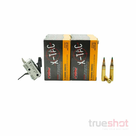 BUNDLE DEAL: TriggerTech Duty Two Stage Flat Drop in AR-15 Trigger and 200 Rounds of Ammo