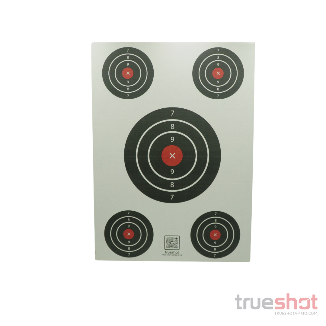 True Shot - Carboard Bullseye Target - 27" x 19.5" - 10 Pack