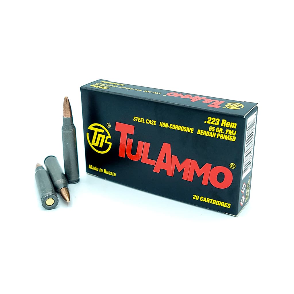 TulAmmo - 223 Rem - 55 Grain - FMJ – True Shot Ammo