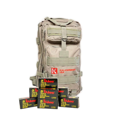 TulAmmo 7.62x39 122 Grain Range Safe with KUSA Backpack