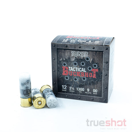 Tunet Tactical Buckshot 12 Gauge Ammo, 00 Buckshot, 25 round box