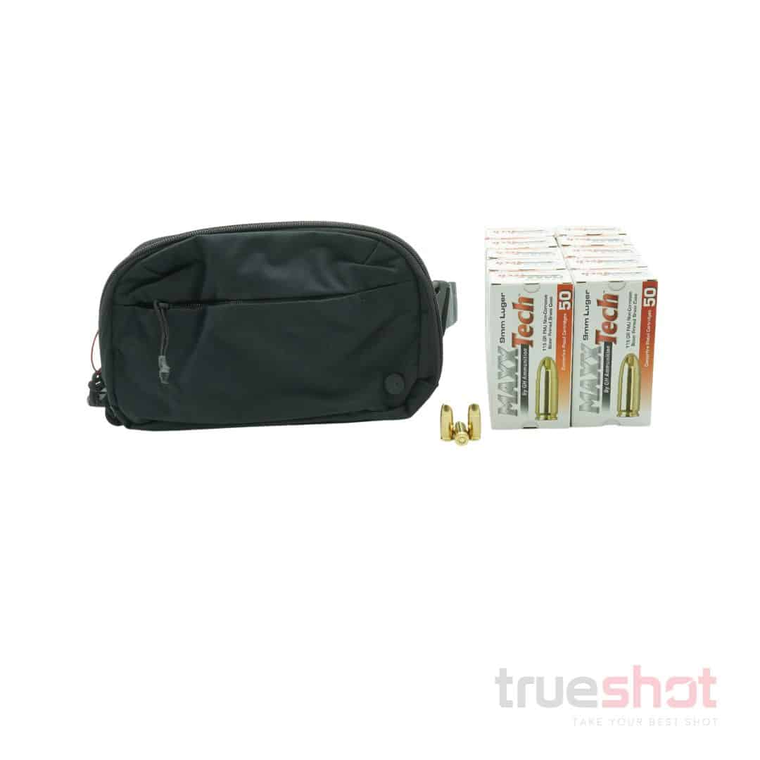 BUNDLE DEAL: Black Vertx Everyday Fanny Pack 2.0 and 500 Rounds of Ammo