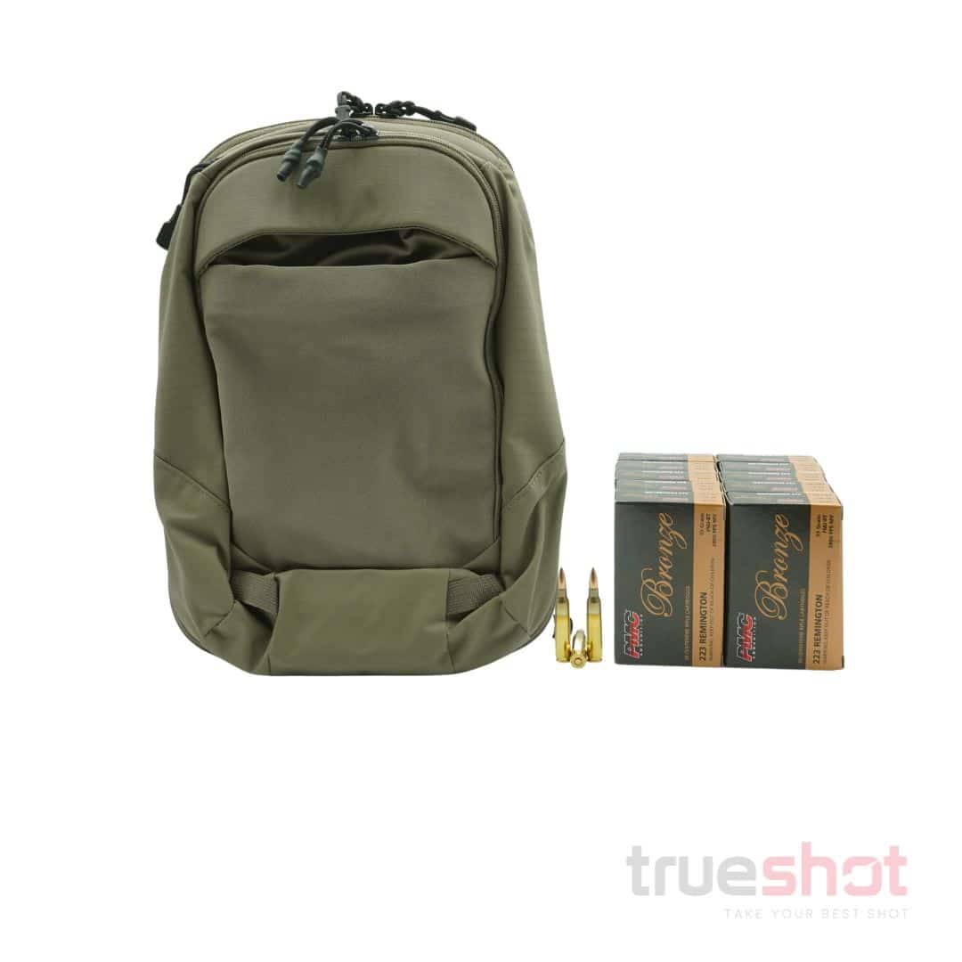 BUNDLE DEAL: Green Vertx Urban Ghost Sling Bag and 200 Rounds of Ammo
