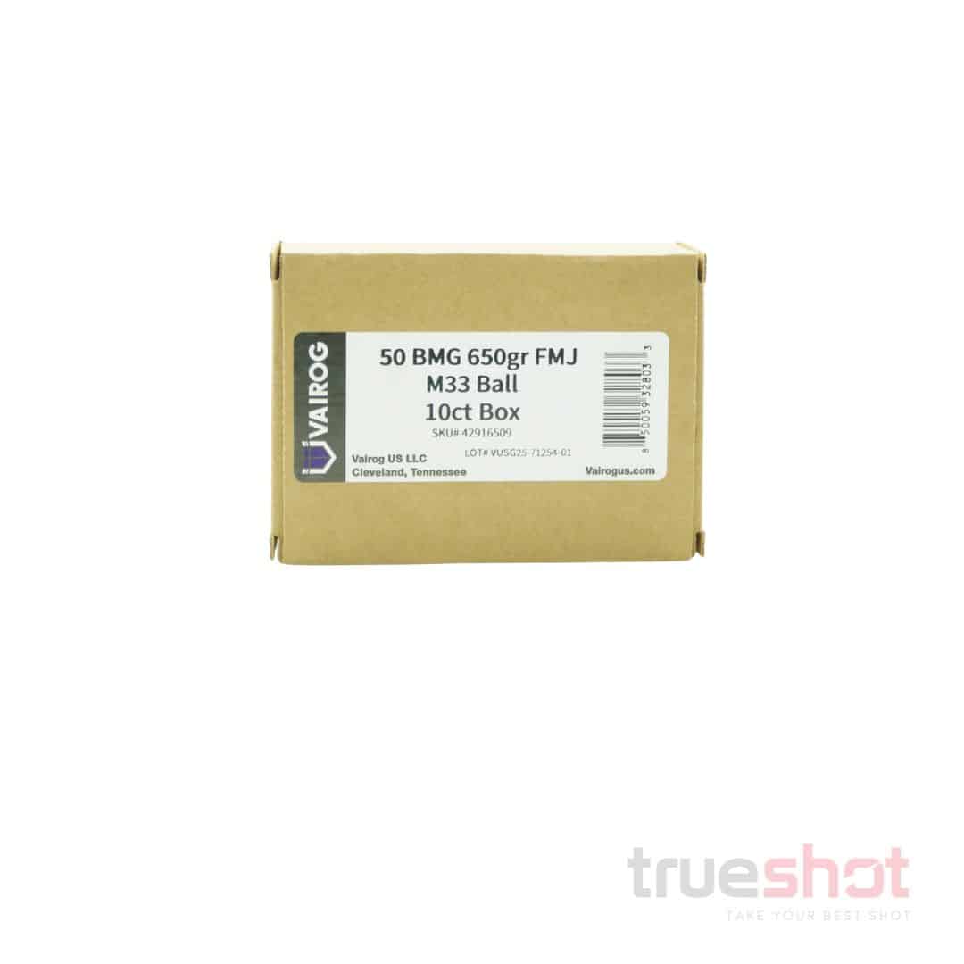 Vairog - 50 BMG - 650 Grain - FMJ - M33 Ball