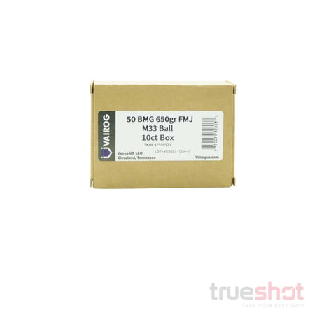 Vairog - 50 BMG - 650 Grain - FMJ - M33 Ball