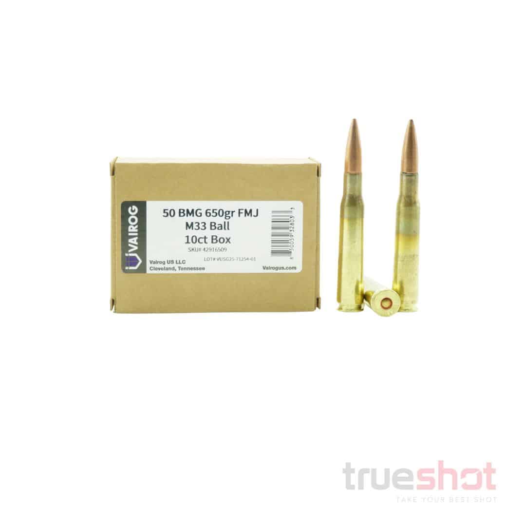 Vairog - 50 BMG - 650 Grain - FMJ - M33 Ball