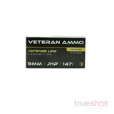 Veteran Ammo - 9mm - 147 Grain - JHP - Hornady XTP