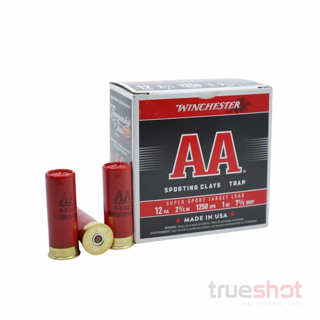 WINCHESTER – AA SUPER SPORT – 12 GAUGE – #7.5 SHOT – 2-3/4” – 1 OZ – 1250 FPS