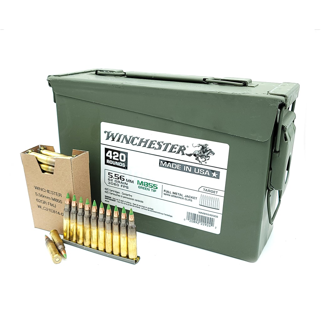 Winchester - 5.56mm - 5.56x45mm - 62 Grain - FMJ - Ammo Can – True
