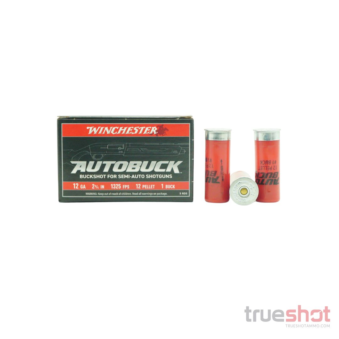 Winchester - Autobuck - 12 gauge - #1 Buck Shot - 2-3/4" - 12 pellets - 1325 FPS