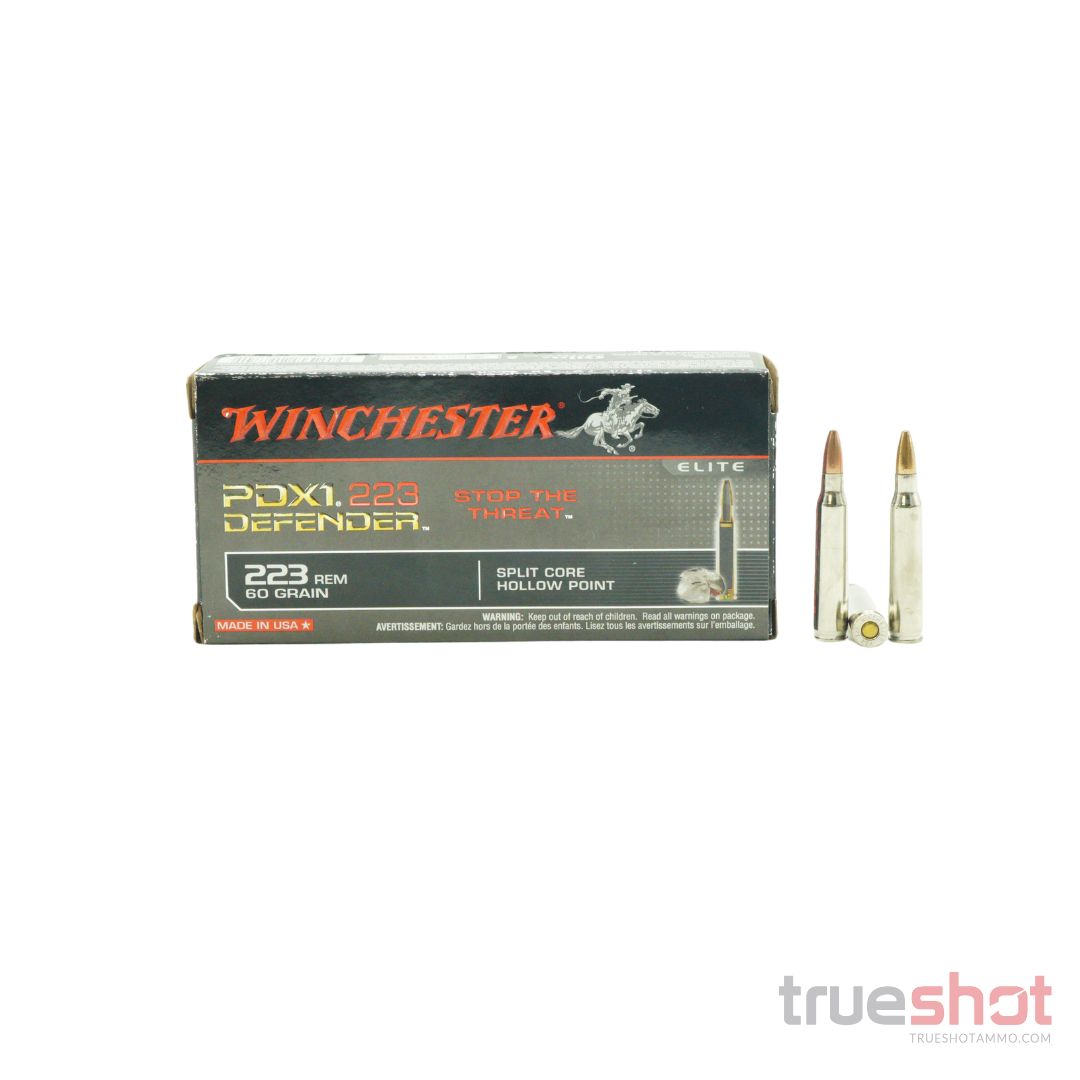 Winchester - PDX1 Defender - 223 Rem - 60 Grain - Split Core Hollow Point