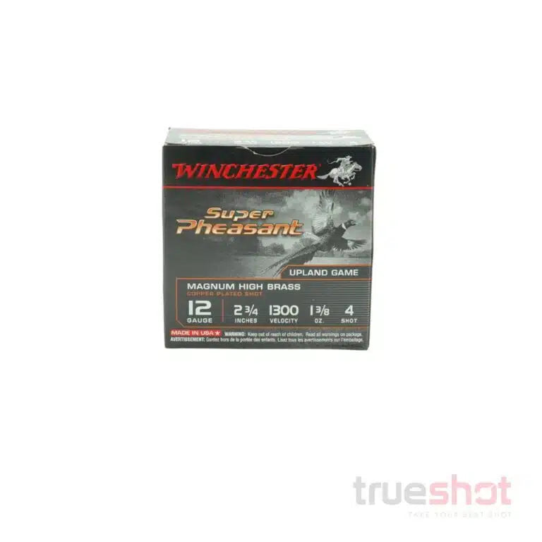 Winchester - Super Pheasant Magnum High Brass - 12 Gauge - #4 Shot - 2.75" - 1-3/8 oz. - 1300 FPS