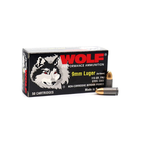 Wolf Ammunition - 9mm - 115 Grain - FMJ
