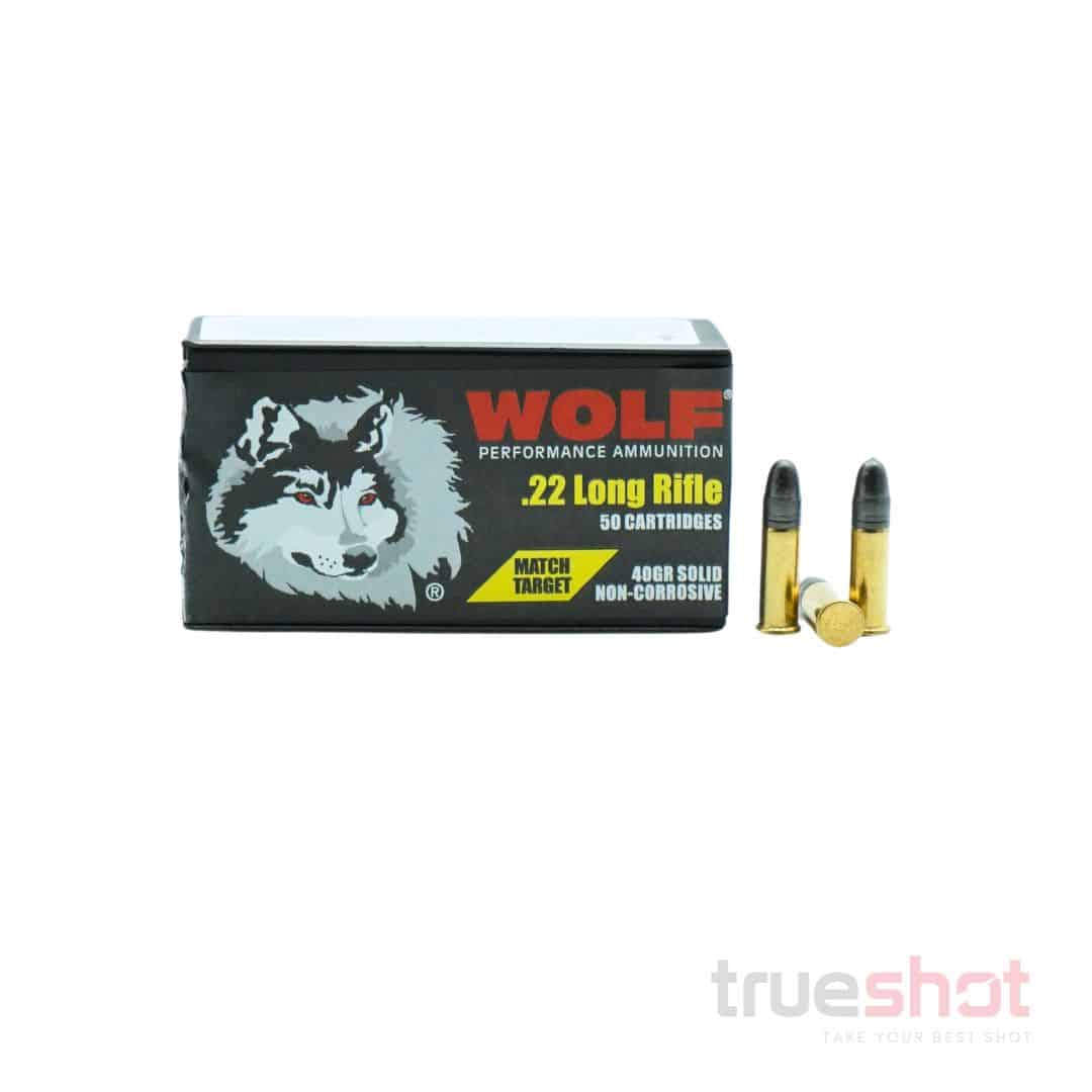 22 Match Target Rounds Wolf - Match Target - 22 Long Rifle - 40 Grain - Solid Round Nose ...