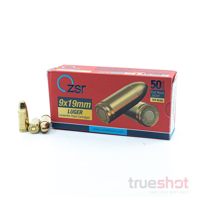 ZSR Ammo 9mm 124 Grain Full Metal Jacket 9mm Ammo