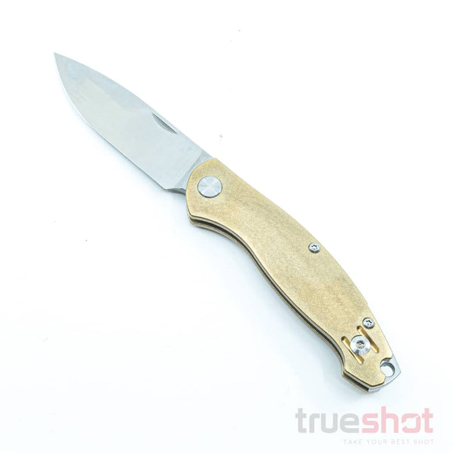 Giant Mouse ACE Farley Brass Satin 2.8 Inch Blade Length