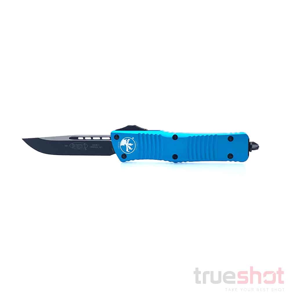 Microtech - 143-1TQ - Combat Troodon - SE - Black - Turquoise Aluminum - Premium Steel - 3.80"