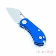 Giant Mouse ACE Nibbler, Blue Aluminum, Satin, 1.9 Inch Blade Length