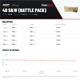 PMC - Bronze - 40 S&W - 165 Grain - FMJ - Battle Pack