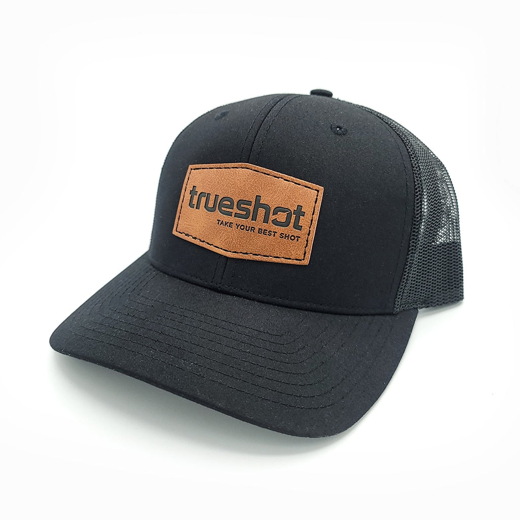 True Shot - Large Brown Leather Patch - Snapback Hat