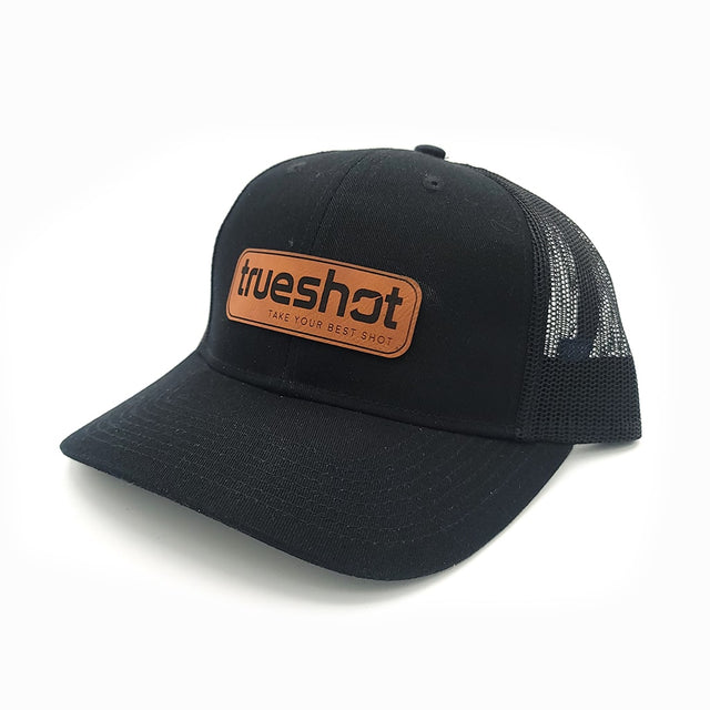 Trueshot Leather Brown Patch Hat Black