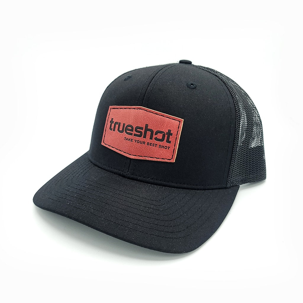 Trueshot Leather Brown Patch Hat Black