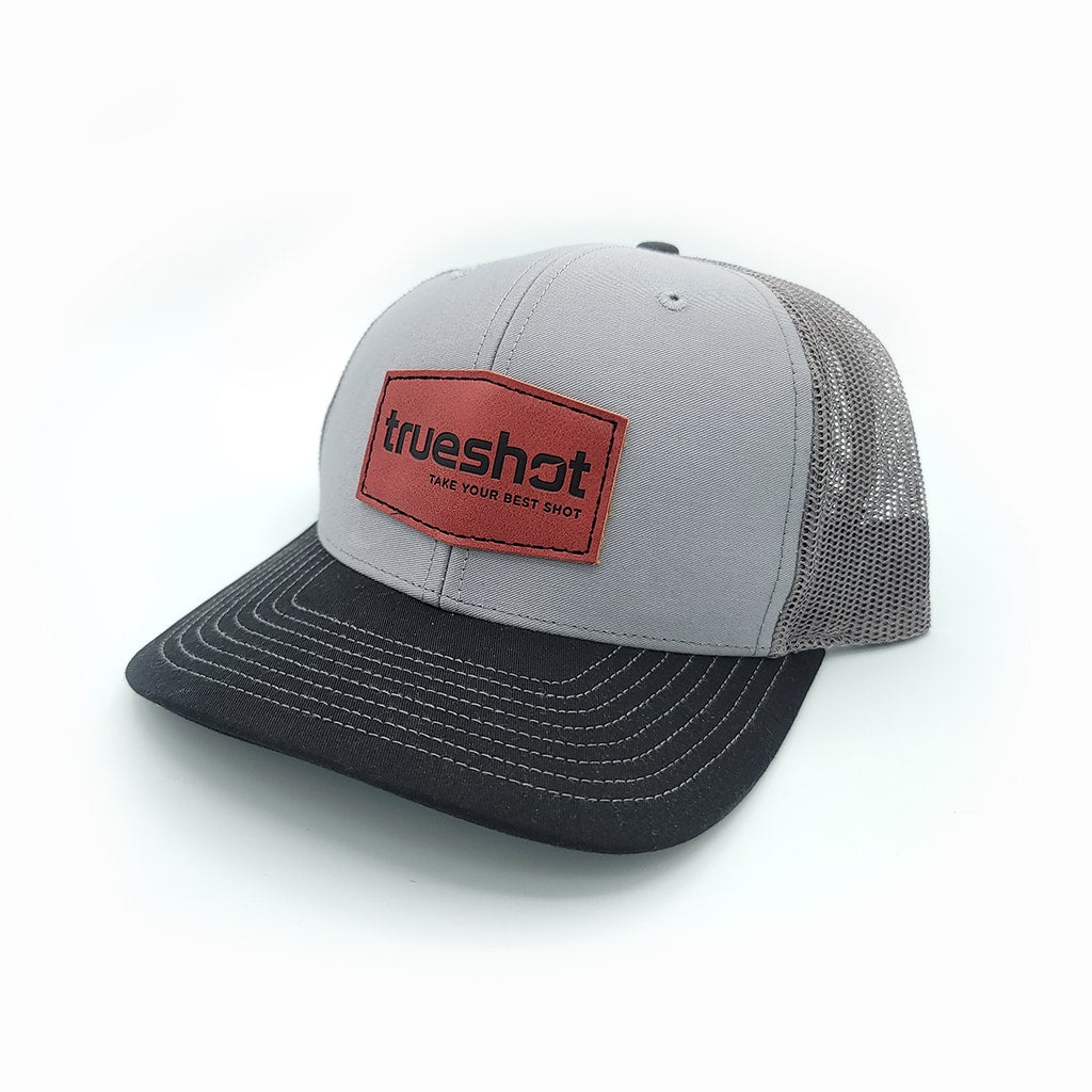 Trueshot Leather Brown Patch Hat Grey