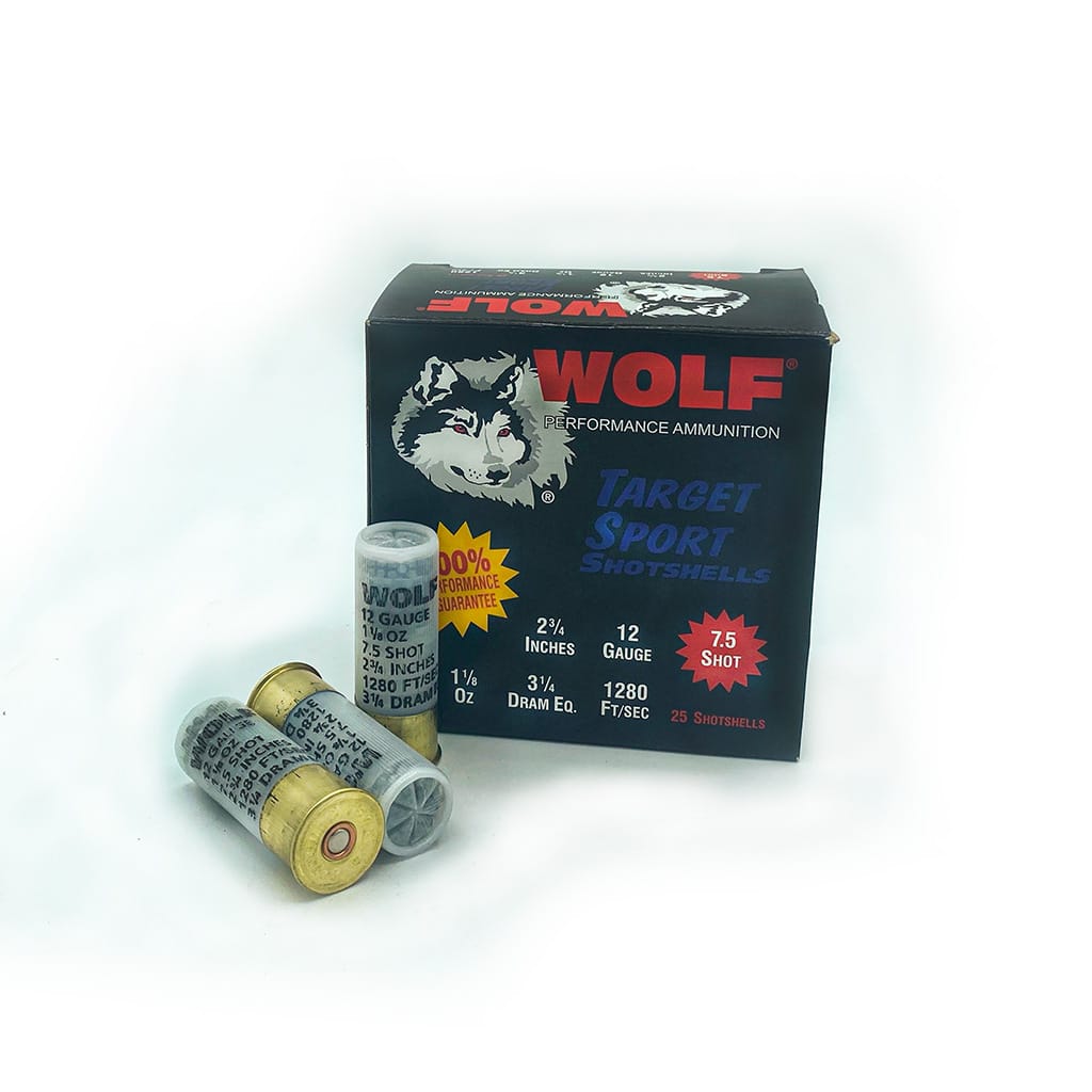 Wolf Ammunition - Target Sports - 12 Gauge - #7.5 Shot - 2.75" - 11/8 oz. - 1280 FPS