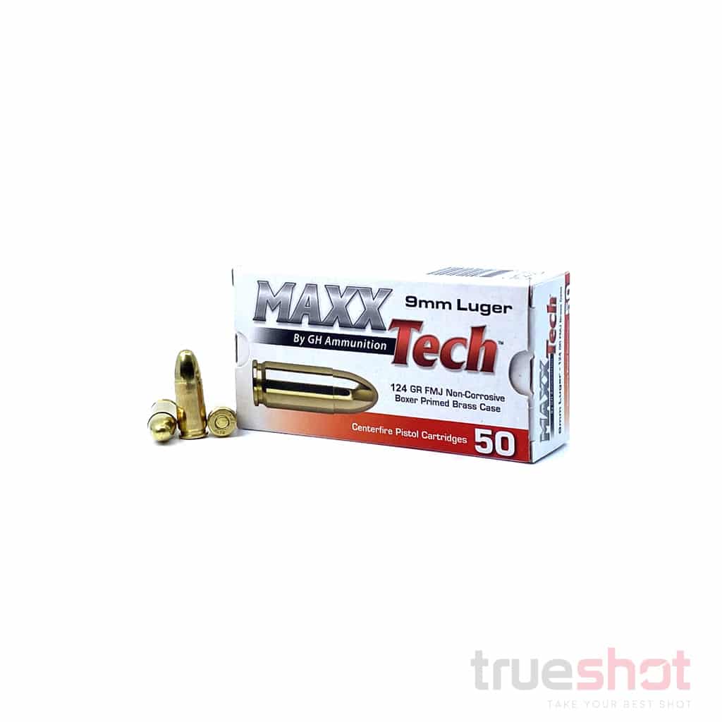 Maxxtech - 9mm - 124 Grain - FMJ | True Shot Ammo