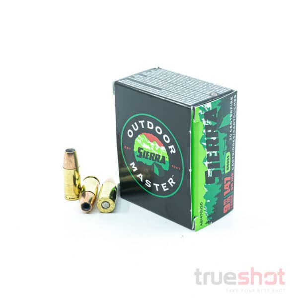 Sierra Outdoor Master 9mm 147 Grain JHP box of 20 rounds