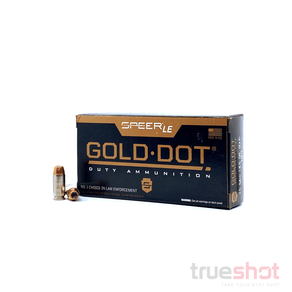 Speer Gold Dot Ammunition - 40 S&W - Nickel Plated Brass