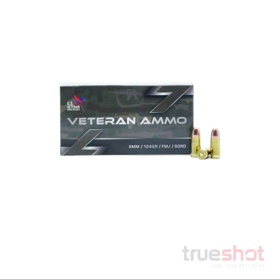 High-Quality Veteran Ammo 9mm 124 Grain FMJ - Reliable & Durable for Shooting Enthusiasts