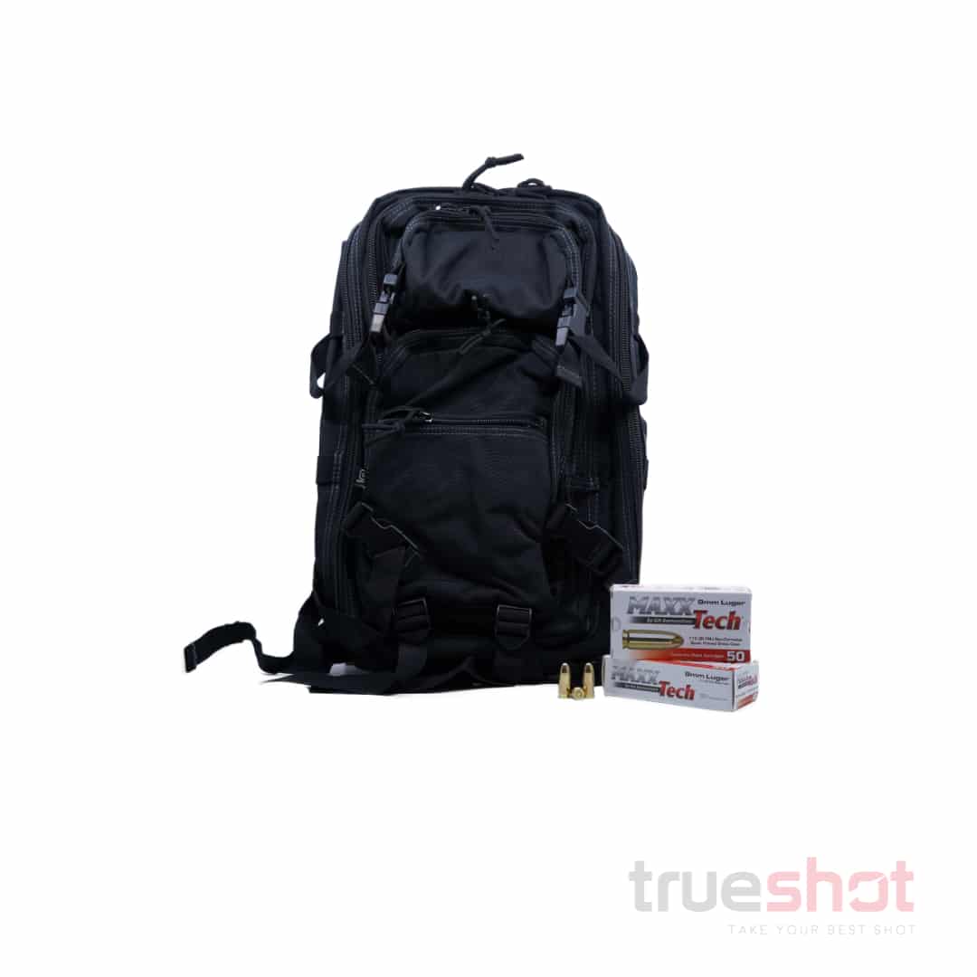 dle Deal: Glock Black Backpack and 100 Rounds of Maxxtech 9mm Ammo